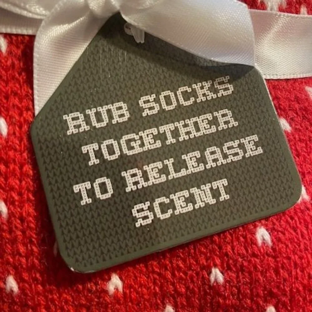 Aromasoles Ugly Sweater Slipper Socks w/Mint & Shea Butter O/S